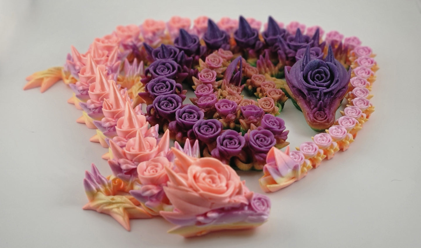 3d Printed Articulating Adult Rose Dragon