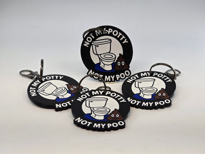 "Emotional Baggage Fee Applies" – ‘Not My Poo’ Keychain