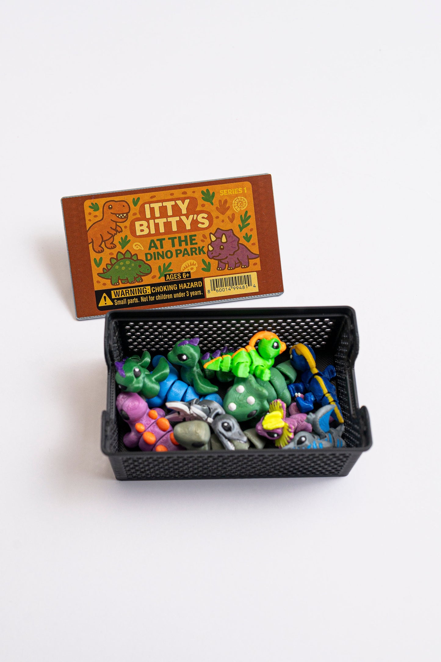 🦖 Itty Bitty Dino Pack – 10 Mini Articulating Dinosaur Fidget Toys for Kids (Sensory & Classroom Friendly)