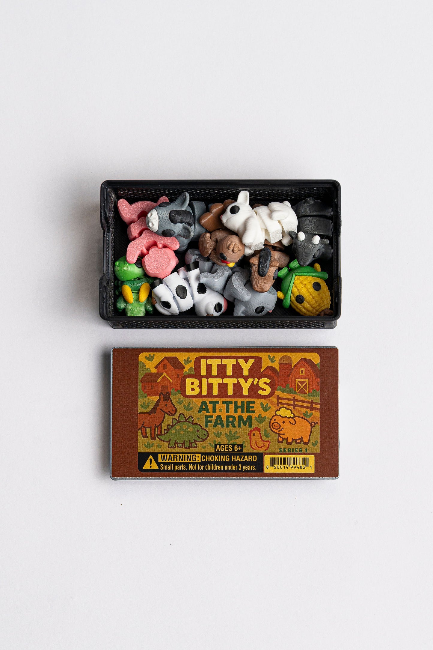 🚜 Itty Bitty Farm Pack – 10 Mini Articulating Farm Animal Fidget Toys for Kids(Sensory & Classroom Friendly)