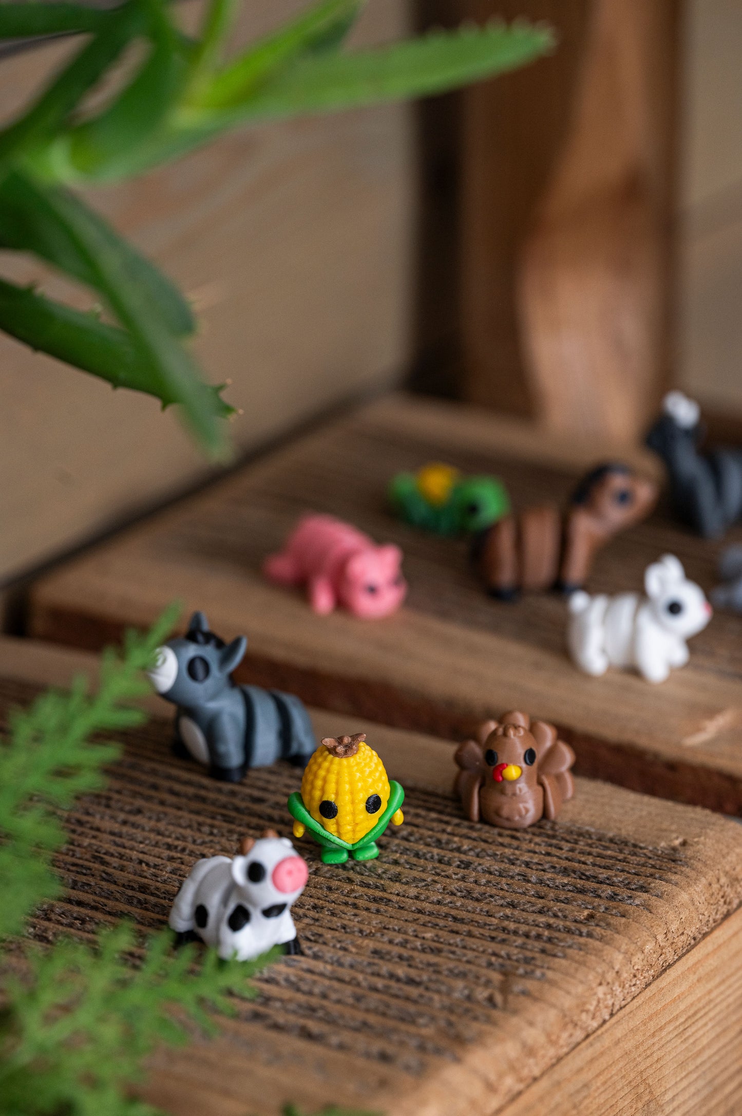 🚜 Itty Bitty Farm Pack – 10 Mini Articulating Farm Animal Fidget Toys for Kids(Sensory & Classroom Friendly)