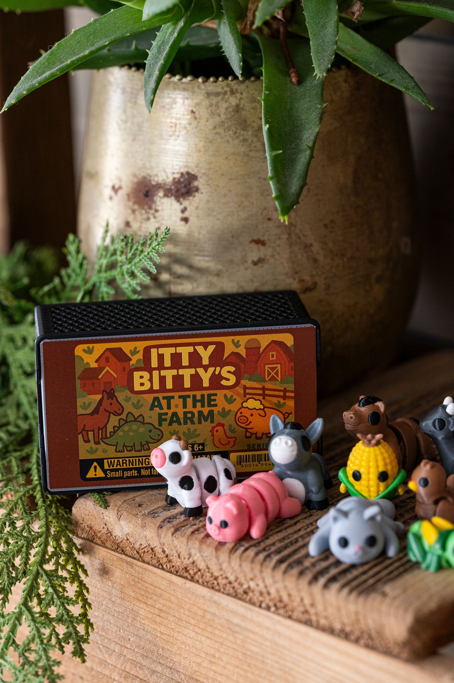 🚜 Itty Bitty Farm Pack – 10 Mini Articulating Farm Animal Fidget Toys for Kids(Sensory & Classroom Friendly)