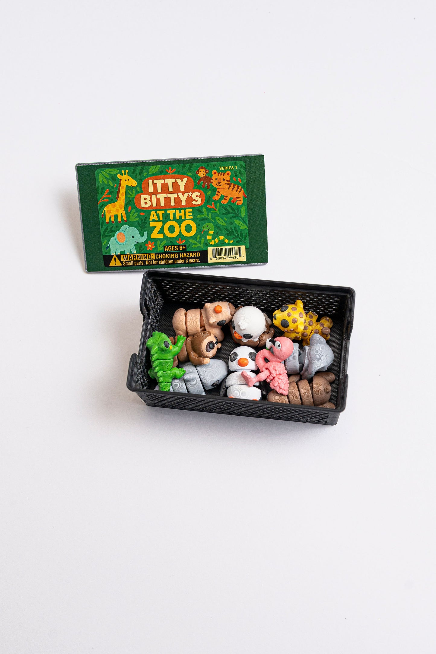 🦁Itty Bitty Zoo Pack – 10 Mini Articulated Zoo Animal Toys for Kids(Sensory Fidget Set)